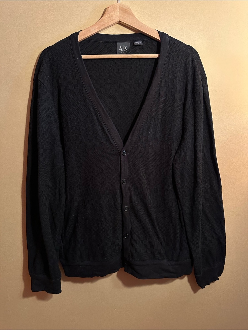 armani exchange black cardigan